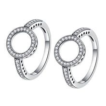 Load image into Gallery viewer, 2 PCS Alloy Lucky Circle Diamond Halo Rings, 6, 7, 8, 9, 10