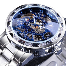 Load image into Gallery viewer, Winner Leisure Skeleton Diamond Luminous Pointer Watch Men Manual Mechanical Watch
