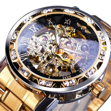 Load image into Gallery viewer, Winner Leisure Skeleton Diamond Luminous Pointer Watch Men Manual Mechanical Watch