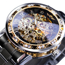 Load image into Gallery viewer, Winner Leisure Skeleton Diamond Luminous Pointer Watch Men Manual Mechanical Watch