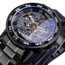 Load image into Gallery viewer, Winner Leisure Skeleton Diamond Luminous Pointer Watch Men Manual Mechanical Watch