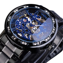 Load image into Gallery viewer, Winner Leisure Skeleton Diamond Luminous Pointer Watch Men Manual Mechanical Watch