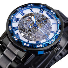 Load image into Gallery viewer, Winner Leisure Skeleton Diamond Luminous Pointer Watch Men Manual Mechanical Watch