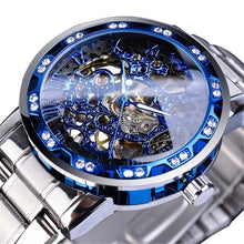 Load image into Gallery viewer, Winner Leisure Skeleton Diamond Luminous Pointer Watch Men Manual Mechanical Watch