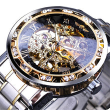 Load image into Gallery viewer, Winner Leisure Skeleton Diamond Luminous Pointer Watch Men Manual Mechanical Watch