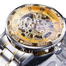 Load image into Gallery viewer, Winner Leisure Skeleton Diamond Luminous Pointer Watch Men Manual Mechanical Watch