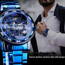 Load image into Gallery viewer, Winner Leisure Skeleton Diamond Luminous Pointer Watch Men Manual Mechanical Watch