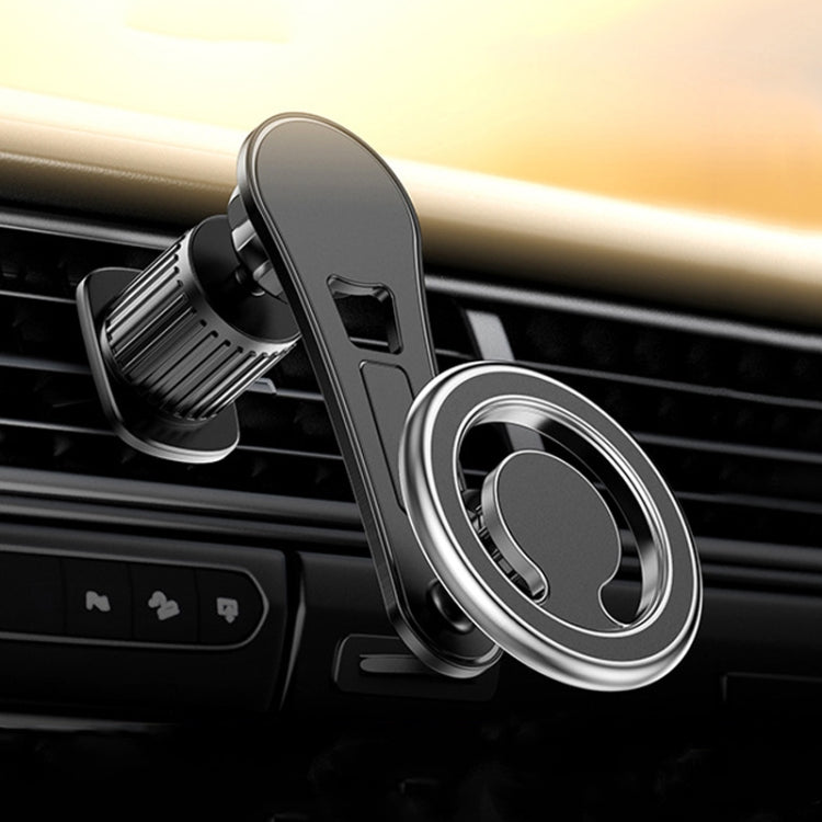 D19 Car Magnetic Mobile Phone Holder Rotatable Metal Navigation Bracket, Spec:, D19 Air Outlet (Black), D19 Extended (Silver), D19 Seat (Black), D19 Seat (Silver), D19 Sticker (Black), D19 Sticker (Silver), D19 Air Outlet (Silver), D19 Extended (Black)