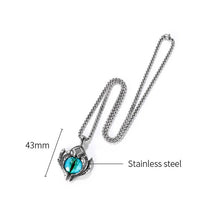 Load image into Gallery viewer, 1926 Retro Demon Eyes Men Titanium Steel Necklace, Style:, Single Pendant, Pendant+3x55cm Matching Chain, Pendant+4x70cm Matching Chain