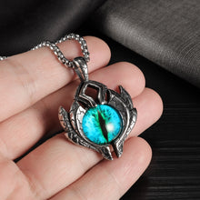 Load image into Gallery viewer, 1926 Retro Demon Eyes Men Titanium Steel Necklace, Style:, Single Pendant, Pendant+3x55cm Matching Chain, Pendant+4x70cm Matching Chain