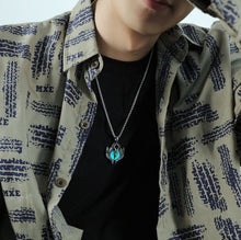 Load image into Gallery viewer, 1926 Retro Demon Eyes Men Titanium Steel Necklace, Style:, Single Pendant, Pendant+3x55cm Matching Chain, Pendant+4x70cm Matching Chain