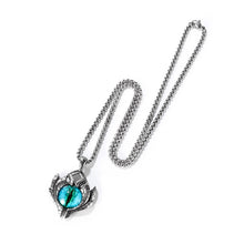 Load image into Gallery viewer, 1926 Retro Demon Eyes Men Titanium Steel Necklace, Style:, Single Pendant, Pendant+3x55cm Matching Chain, Pendant+4x70cm Matching Chain