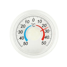 Load image into Gallery viewer, Round Plastic Doors And Windows Simple Pointer Winter And Summer Thermometer