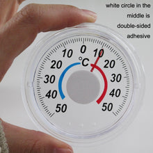Load image into Gallery viewer, Round Plastic Doors And Windows Simple Pointer Winter And Summer Thermometer