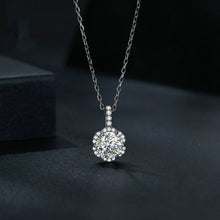 Load image into Gallery viewer, Sterling Silver S925 White Gold Plated Zircon Moissanite Necklace, MSN007