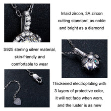 Load image into Gallery viewer, Sterling Silver S925 White Gold Plated Zircon Moissanite Necklace, MSN007