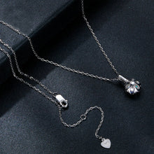 Load image into Gallery viewer, Sterling Silver S925 White Gold Plated Zircon Moissanite Necklace, MSN007