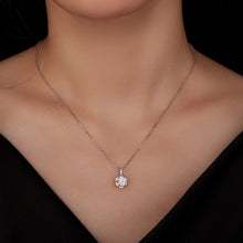 Load image into Gallery viewer, Sterling Silver S925 White Gold Plated Zircon Moissanite Necklace, MSN007