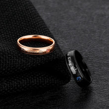 Load image into Gallery viewer, 606 Couple Ring Titanium Steel Ring, Size:, Men Style 7, Men Style 8, Men Style 9, Men Style 10, Men Style 11, Men Style 12, Men Style 13, Women Style 4, Women Style 5, Women Style 6, Women Style 7, Women Style 8, Women Style 9