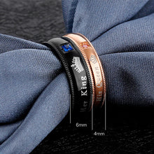 Load image into Gallery viewer, 606 Couple Ring Titanium Steel Ring, Size:, Men Style 7, Men Style 8, Men Style 9, Men Style 10, Men Style 11, Men Style 12, Men Style 13, Women Style 4, Women Style 5, Women Style 6, Women Style 7, Women Style 8, Women Style 9