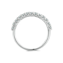 Load image into Gallery viewer, Sterling Silver S925 Plated Plated Row Moissanite Ring, MSR014-A