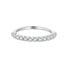 Load image into Gallery viewer, Sterling Silver S925 Plated Plated Row Moissanite Ring, MSR014-A