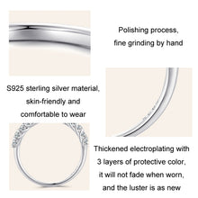 Load image into Gallery viewer, Sterling Silver S925 Plated Plated Row Moissanite Ring, MSR014-A