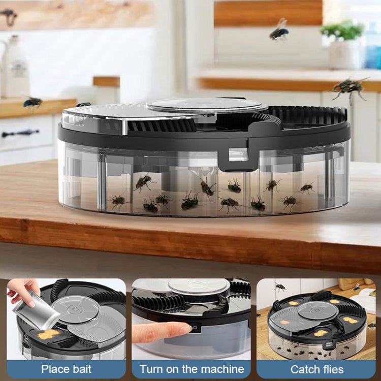 S008 Automatic Fly Killer Silent USB Household Fly Trap, Spec: USB Plug-in Type, USB Plug-in Type (Black), USB Plug-in Type (White), 1200mAh Battery Charging Type(White), 1200mAh Battery Charging Type (Black)