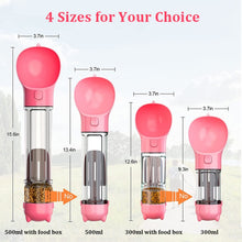 Load image into Gallery viewer, 3 in 1 Leakproof Outdoor Dog Water Fountain Portable Pet Drinking Bottle, 300ml, 300ml+Food Box, 500ml, 500ml+Food Box