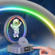Load image into Gallery viewer, Y-558 Magnetic Levitation Astronaut TWS Bluetooth Speaker With RGB Light,Style:, Golden Basic, Silver Basic, Golden Clock Model, Silver Clock Model, Golden Wireless Charging, Silver Wireless Charging