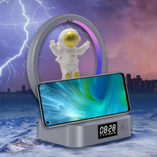 Load image into Gallery viewer, Y-558 Magnetic Levitation Astronaut TWS Bluetooth Speaker With RGB Light,Style:, Golden Basic, Silver Basic, Golden Clock Model, Silver Clock Model, Golden Wireless Charging, Silver Wireless Charging