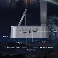 Load image into Gallery viewer, Y-558 Magnetic Levitation Astronaut TWS Bluetooth Speaker With RGB Light,Style:, Golden Basic, Silver Basic, Golden Clock Model, Silver Clock Model, Golden Wireless Charging, Silver Wireless Charging