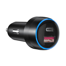 Load image into Gallery viewer, IBD355-1UC 18W+45W Smart Car Charger Dual-port Metal Phone Fast Charger, 63W