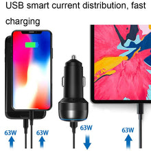 Load image into Gallery viewer, IBD355-1UC 18W+45W Smart Car Charger Dual-port Metal Phone Fast Charger, 63W