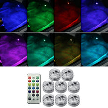 Load image into Gallery viewer, Car Modification Wireless Colorful Remote Control Atmosphere Light, 1 Light +1 RC, 2 Lights +1 RC, 4 Lights +1 RC, 8 Lights +1 RC