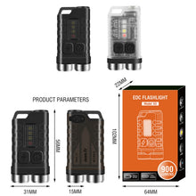 Load image into Gallery viewer, V3 Keychain Light USB Rechargeable Strong Light Mini Flashlight