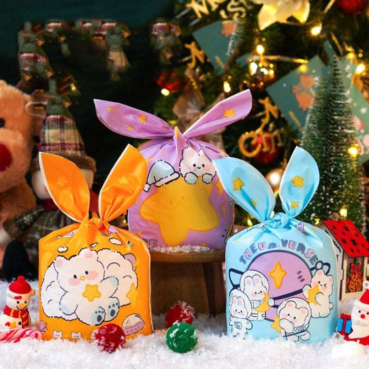 1bag Candy Packaging Bags Baking Biscuit Gift Bags, Fresh Flower, Colorful Abstract Strip, Green White Cat, Red Fried Egg, Year Rabbit, Little Rabbit and Bear, White Christmas Boy Girl, White Rainy Animal, Green Scarf Bear, Space Rabbit, Red Snow Carni...