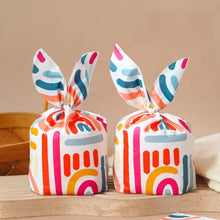 Load image into Gallery viewer, 1bag Candy Packaging Bags Baking Biscuit Gift Bags, Fresh Flower, Colorful Abstract Strip, Green White Cat, Red Fried Egg, Year Rabbit, Little Rabbit and Bear, White Christmas Boy Girl, White Rainy Animal, Green Scarf Bear, Space Rabbit, Red Snow Carni...