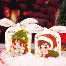 Load image into Gallery viewer, 1bag Candy Packaging Bags Baking Biscuit Gift Bags, Fresh Flower, Colorful Abstract Strip, Green White Cat, Red Fried Egg, Year Rabbit, Little Rabbit and Bear, White Christmas Boy Girl, White Rainy Animal, Green Scarf Bear, Space Rabbit, Red Snow Carni...