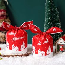 Load image into Gallery viewer, 1bag Candy Packaging Bags Baking Biscuit Gift Bags, Fresh Flower, Colorful Abstract Strip, Green White Cat, Red Fried Egg, Year Rabbit, Little Rabbit and Bear, White Christmas Boy Girl, White Rainy Animal, Green Scarf Bear, Space Rabbit, Red Snow Carni...