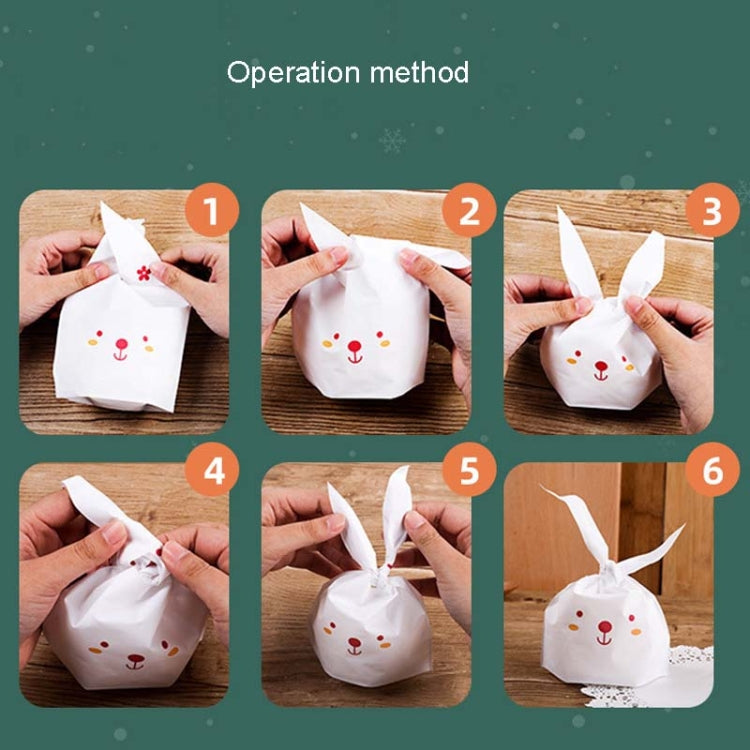 1bag Candy Packaging Bags Baking Biscuit Gift Bags, Fresh Flower, Colorful Abstract Strip, Green White Cat, Red Fried Egg, Year Rabbit, Little Rabbit and Bear, White Christmas Boy Girl, White Rainy Animal, Green Scarf Bear, Space Rabbit, Red Snow Carni...