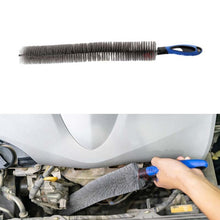 Load image into Gallery viewer, W-102 Car Steel Ring Hub Brush Long Handle Without Hair Hair Curved Cleaning Brush