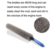 Load image into Gallery viewer, W-102 Car Steel Ring Hub Brush Long Handle Without Hair Hair Curved Cleaning Brush