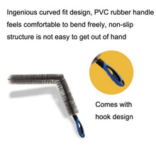 Load image into Gallery viewer, W-102 Car Steel Ring Hub Brush Long Handle Without Hair Hair Curved Cleaning Brush