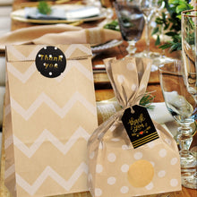 Load image into Gallery viewer, 24 In 1 Point Striped Cowhide Paper Bag Retro Thanks Gift Bag Party Bakery Biscuits Candy Bag, 24 In 1 Style 1, 24 In 1 Style 2