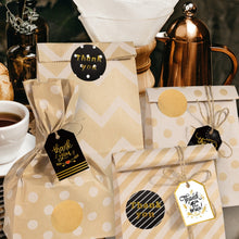 Load image into Gallery viewer, 24 In 1 Point Striped Cowhide Paper Bag Retro Thanks Gift Bag Party Bakery Biscuits Candy Bag, 24 In 1 Style 1, 24 In 1 Style 2