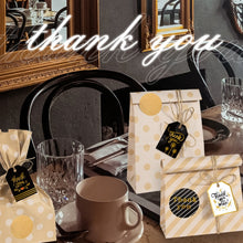 Load image into Gallery viewer, 24 In 1 Point Striped Cowhide Paper Bag Retro Thanks Gift Bag Party Bakery Biscuits Candy Bag, 24 In 1 Style 1, 24 In 1 Style 2