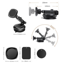 Load image into Gallery viewer, Car Telescopic Suction Cup Rubber Bottom Strong Magnetic Mobile Phone Holder, Magnetic Mobile Phone Holder