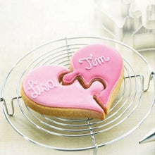 Load image into Gallery viewer, Left Heart+Right Heart Love Puzzle Biscuit Mold, Heart Shape