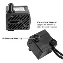 Load image into Gallery viewer, 3W 4 Light Silent Aquarium Fish Tank Filtration Submersible Pump Fountain Water Pump, With Light